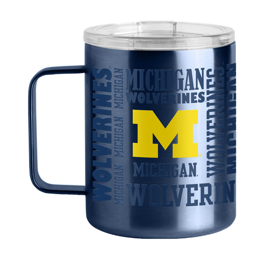 Michigan 15oz Replay Stainless Steel Mug - Logo Brands - Flyclothing LLC