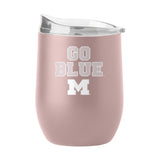 Michigan 16oz Stencil Powder Coat Curved Beverage - Logo Brands - Flyclothing LLC