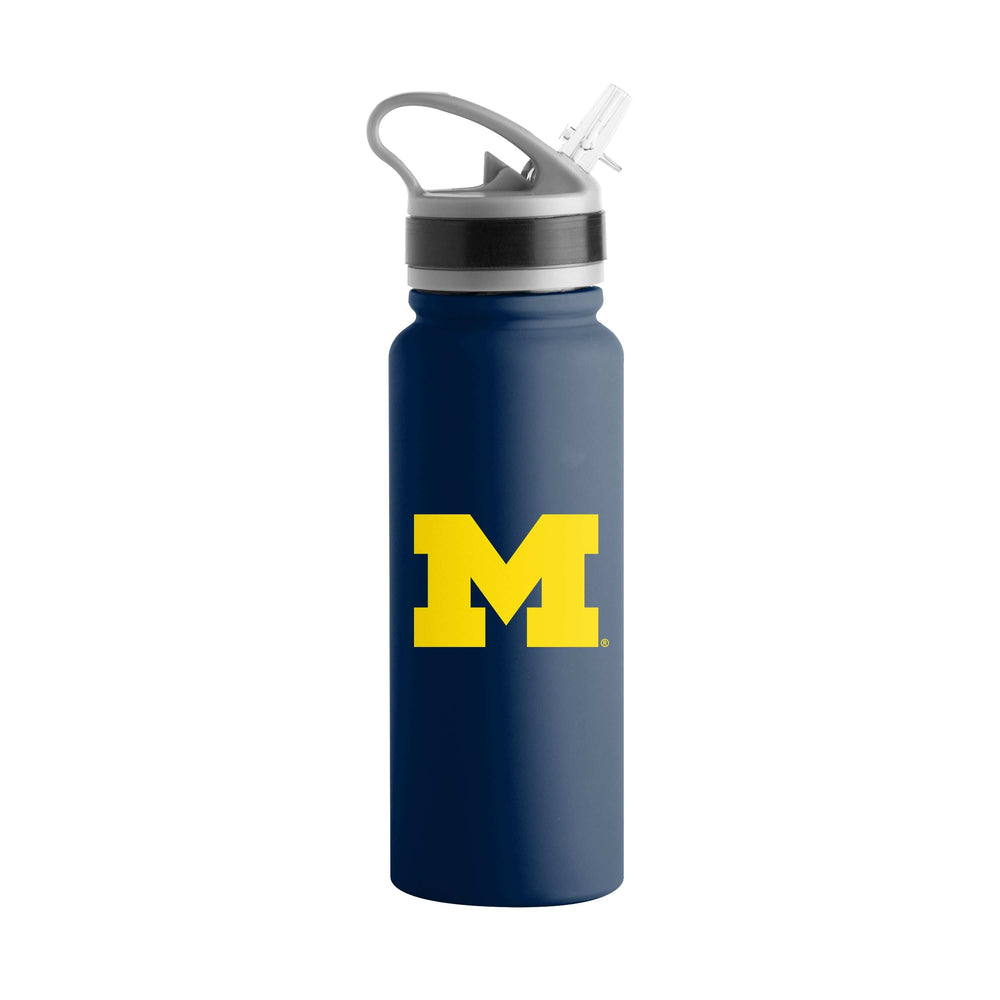 Michigan 25oz Campus Color Letterman Stainless Single Wall Flip Top Bottle - Logo Brands - Flyclothing LLC