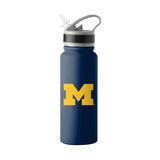 Michigan Logo 25oz Stainless Single Wall Flip Top Bottle - Logo Brands - Flyclothing LLC