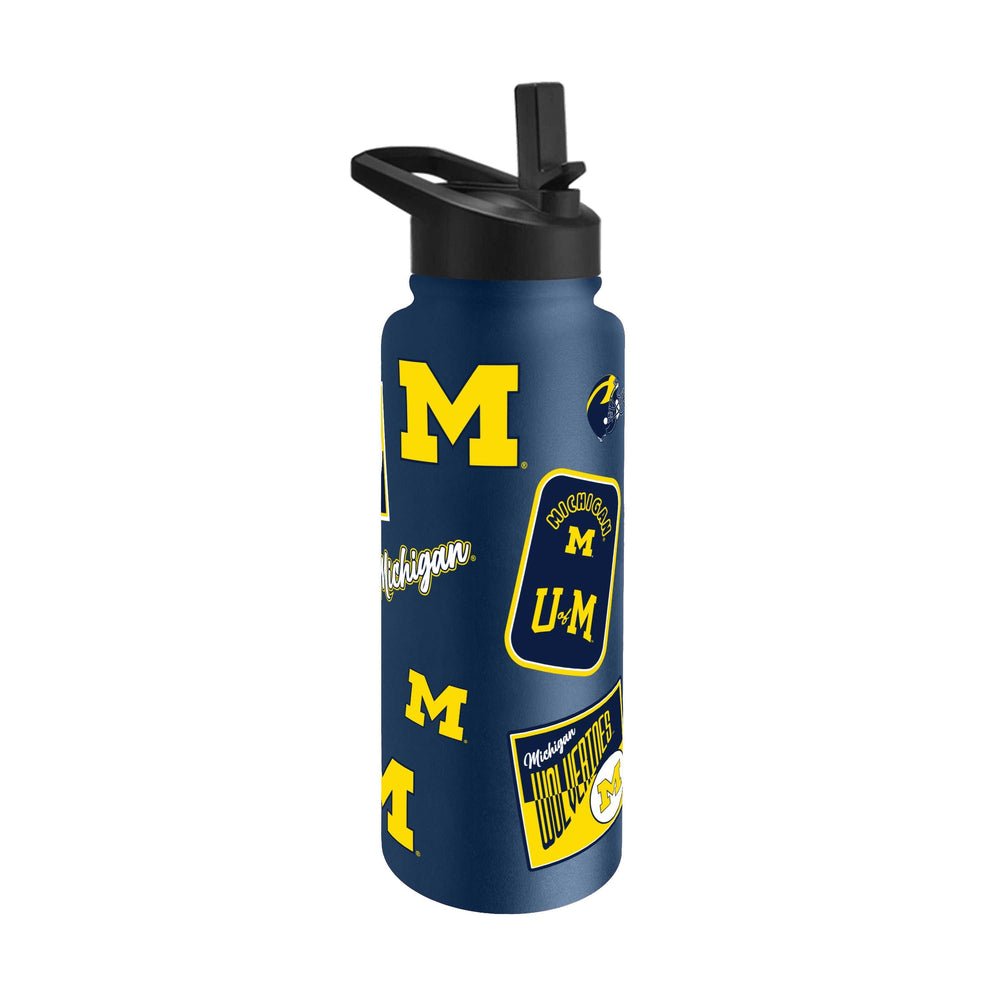 Michigan Navy 34oz Dreamweave Quencher Bottle - Logo Brands - Flyclothing LLC