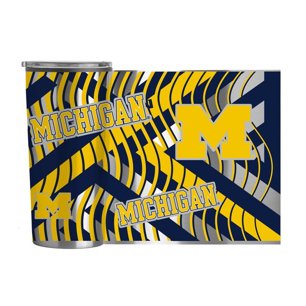 Michigan 20oz Flex Plastic Wall Stainless Tumbler - Logo Brands - Flyclothing LLC