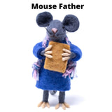 Family of Mice Handmade Fel Collectibles, Set of Five - Global Groove Direct - Flyclothing LLC