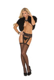 Elegant Memories Black Fishnet Garter Belt Hose 1713