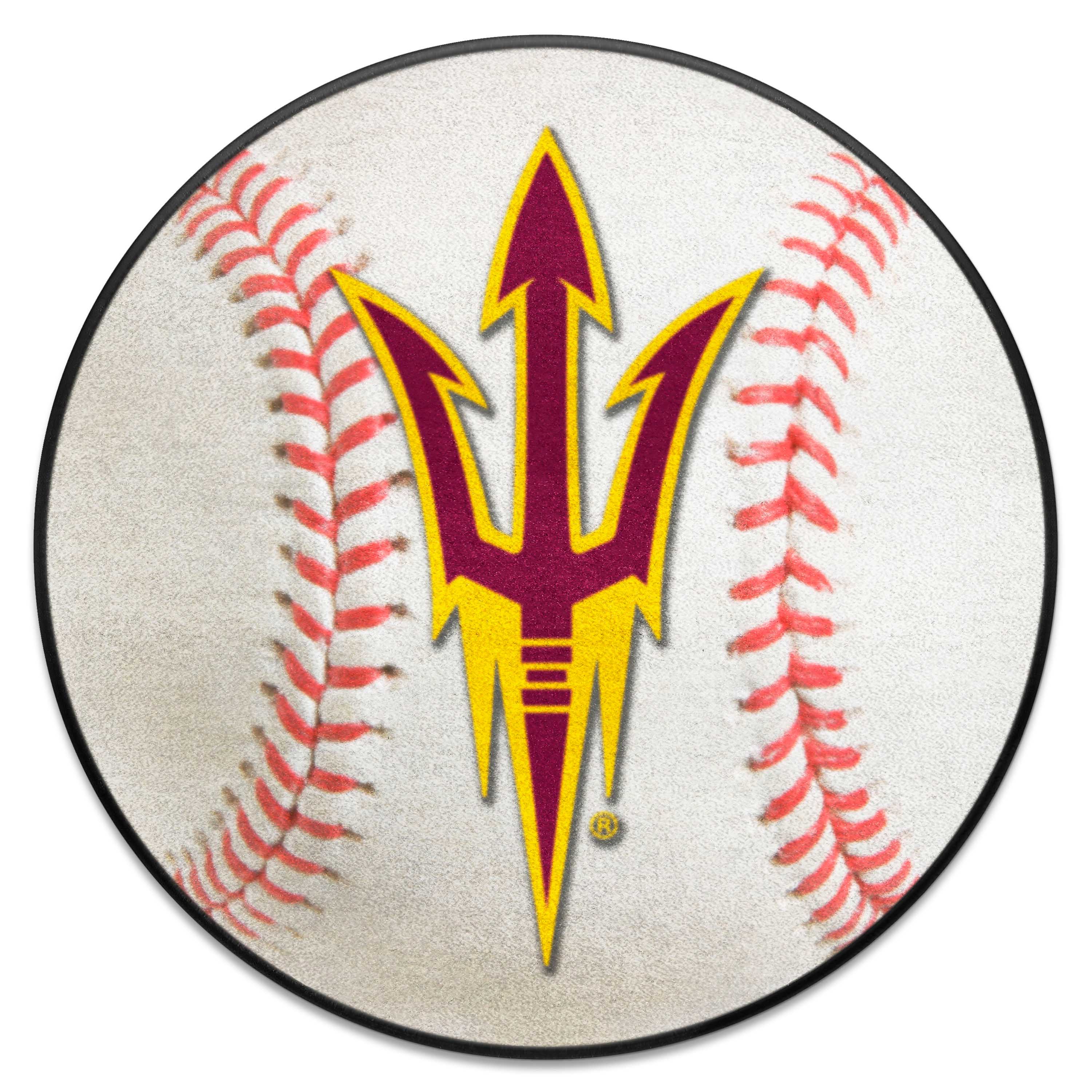 Arizona State Sun Devils Baseball Rug - 27in. Diameter - Arizona State