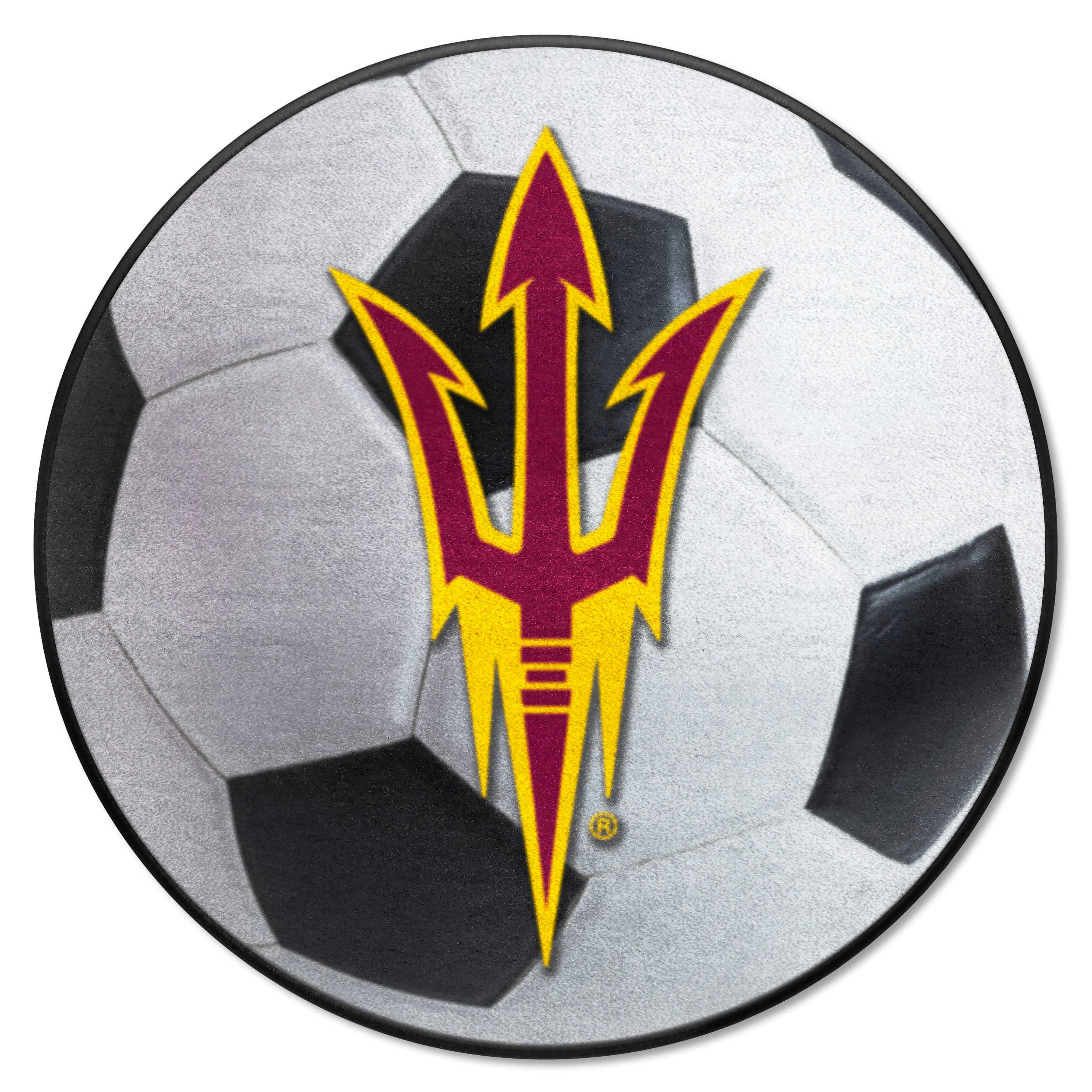 Arizona State Sun Devils Soccer Ball Rug - 27in. Diameter - Arizona State