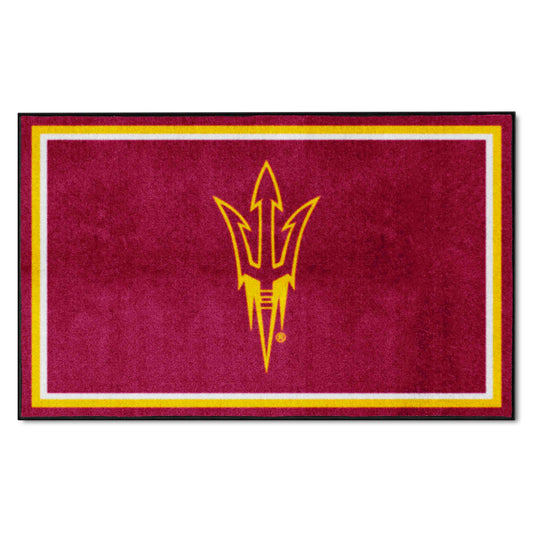Arizona State Sun Devils 4ft. x 6ft. Plush Area Rug, Pitchfork Logo - Arizona State