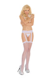 Elegant Memories White Sheer Garter Belt Hose 1714