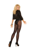 Elegant Memories Black French Cut Pantyhose 1715