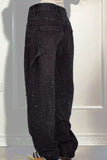 Full Size Washed Rhinestone Detail Wide leg Jeans Plus Size - Trendsi - Flyclothing LLC