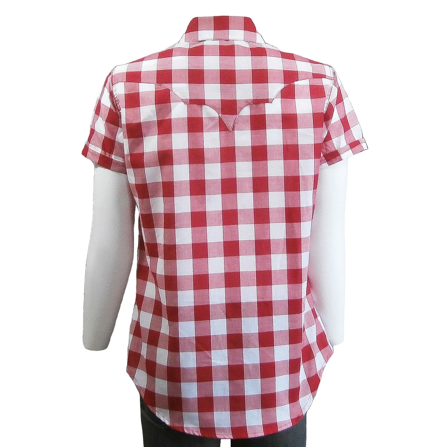 Rockmount Ranch Wear Women's Short Sleeve Red Gingham Check Western Shirt - Rockmount Clothing - Flyclothing LLC