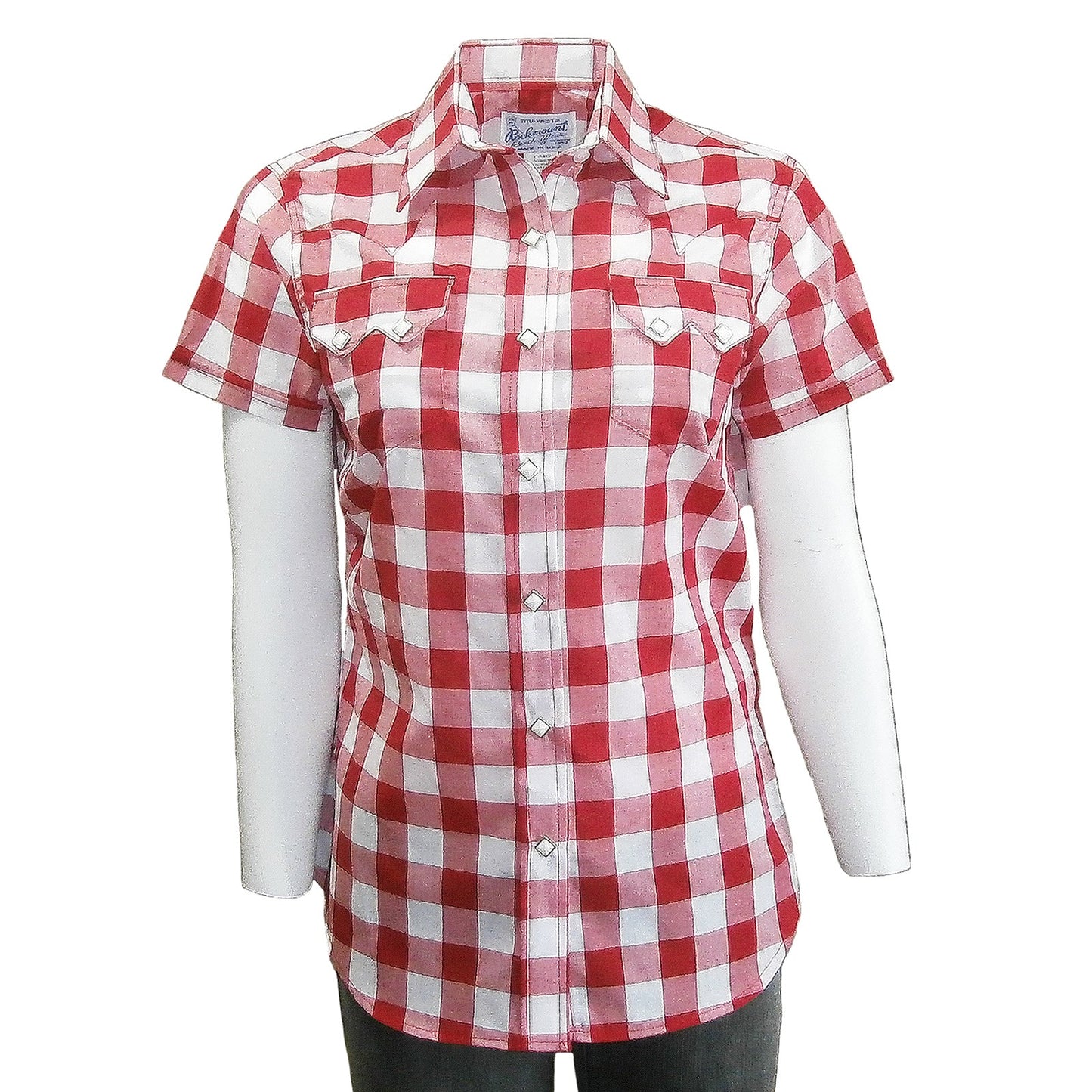 Rockmount Ranch Wear Women's Short Sleeve Red Gingham Check Western Shirt - Rockmount Clothing - Flyclothing LLC
