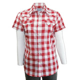Rockmount Ranch Wear Women's Short Sleeve Red Gingham Check Western Shirt - Rockmount Clothing - Flyclothing LLC