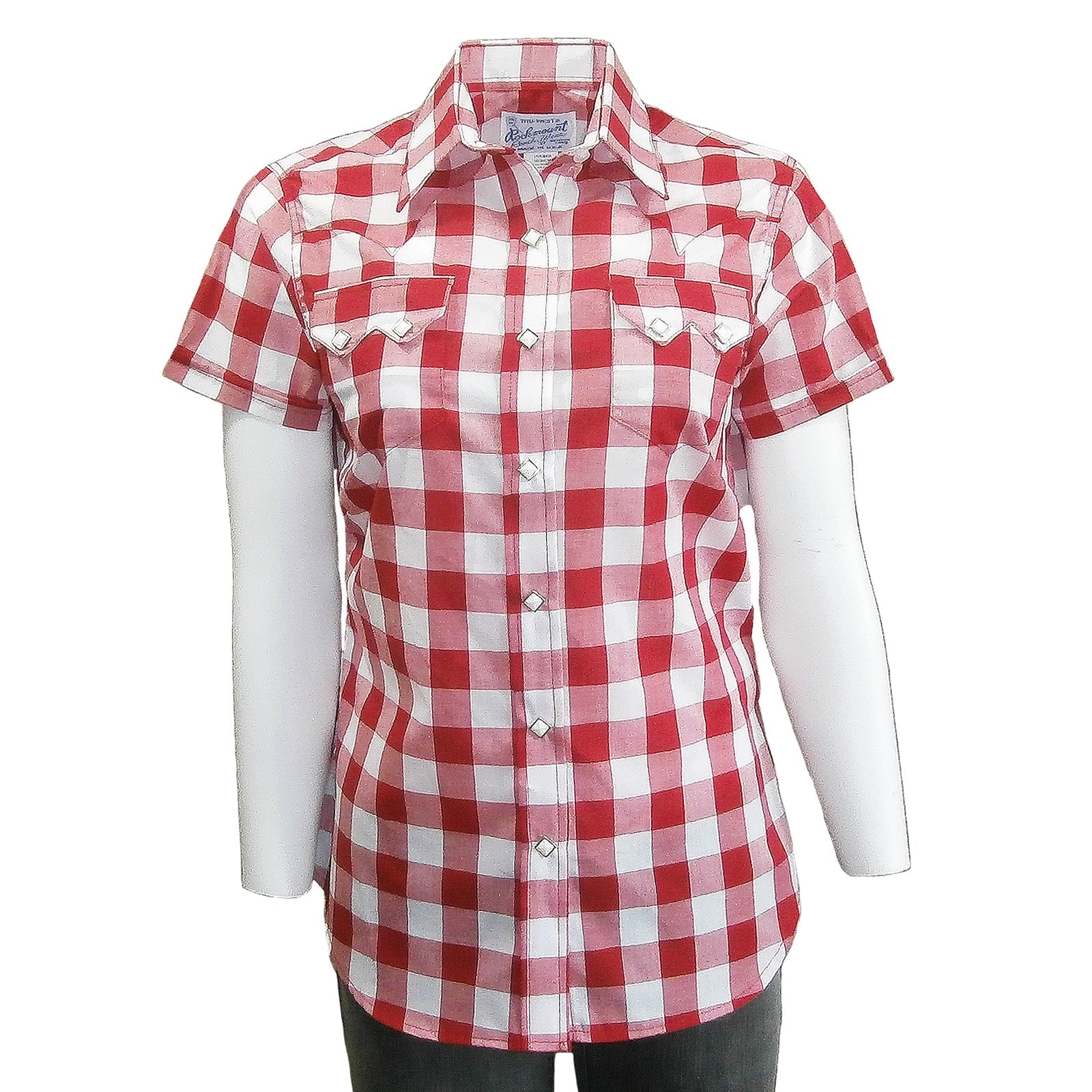 Rockmount Ranch Wear Women's Short Sleeve Red Gingham Check Western Shirt - Rockmount Clothing - Flyclothing LLC