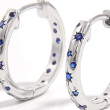 925 Sterling Silver Inlaid Zircon Huggie Earrings - Trendsi - Flyclothing LLC
