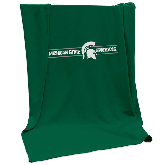 MI State Campus Colors Sweatshirt Blanket (Screened) - Logo Brands - Flyclothing LLC