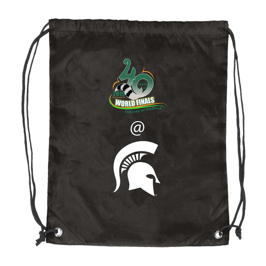 Michigan State University Black Cruise Backsack f/ World Finals Cobrand - Logo Brands - Flyclothing LLC