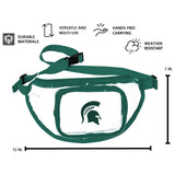 Michigan State Clear Fanny Pack - Logo Brands - Flyclothing LLC