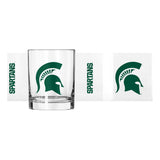 Michigan State 14oz Gameday Rocks Glass - Logo Brands - Flyclothing LLC