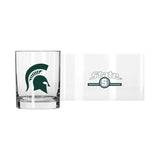 Michigan State 14oz Letterman Rocks Glass - Logo Brands - Flyclothing LLC