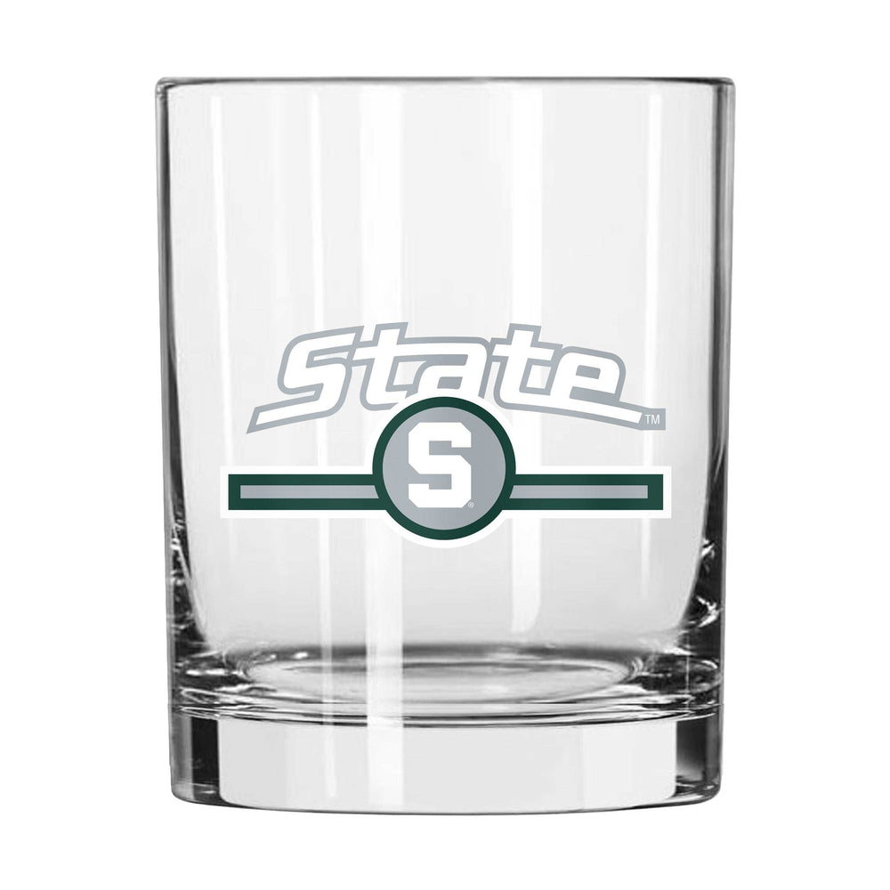 Michigan State 14oz Letterman Rocks Glass - Logo Brands - Flyclothing LLC