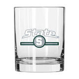 Michigan State 14oz Letterman Rocks Glass - Logo Brands - Flyclothing LLC