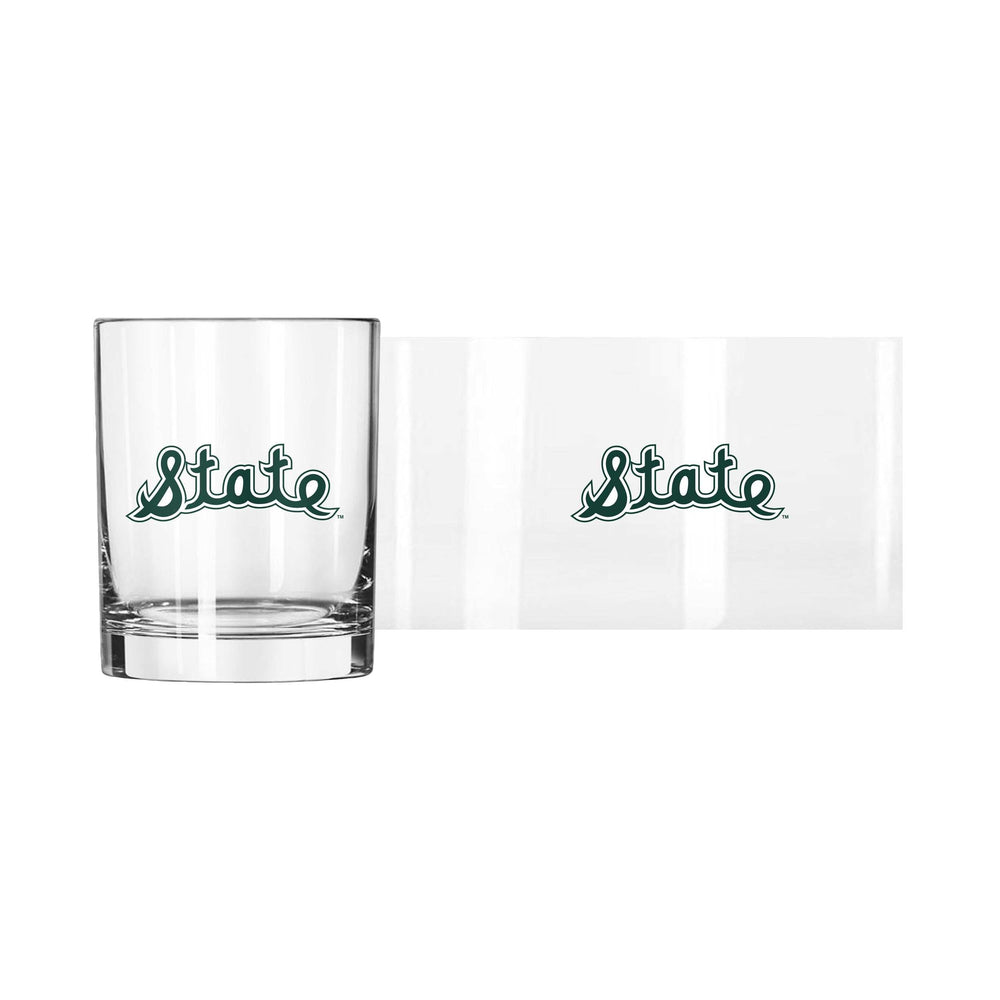Michigan State 14oz Retro Rocks Glass - Logo Brands - Flyclothing LLC