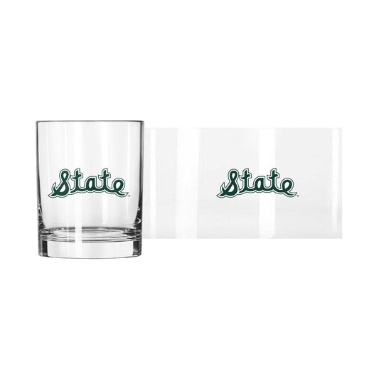 Michigan State 14oz Retro Rocks Glass - Logo Brands - Flyclothing LLC