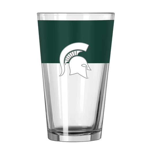 Michigan State 16oz Colorblock Pint Glass - Logo Brands - Flyclothing LLC