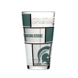 Michigan State 16oz Quilted Stained Pint Glass - Logo Brands - Flyclothing LLC