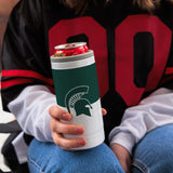 Michigan State Colorblock 12oz Slim Can Coolie - Logo Brands - Flyclothing LLC