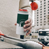 Michigan State Colorblock 12oz Slim Can Coolie - Logo Brands - Flyclothing LLC