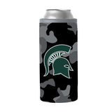 MI State Black Camo 12oz Slim Can Coolie - Logo Brands - Flyclothing LLC