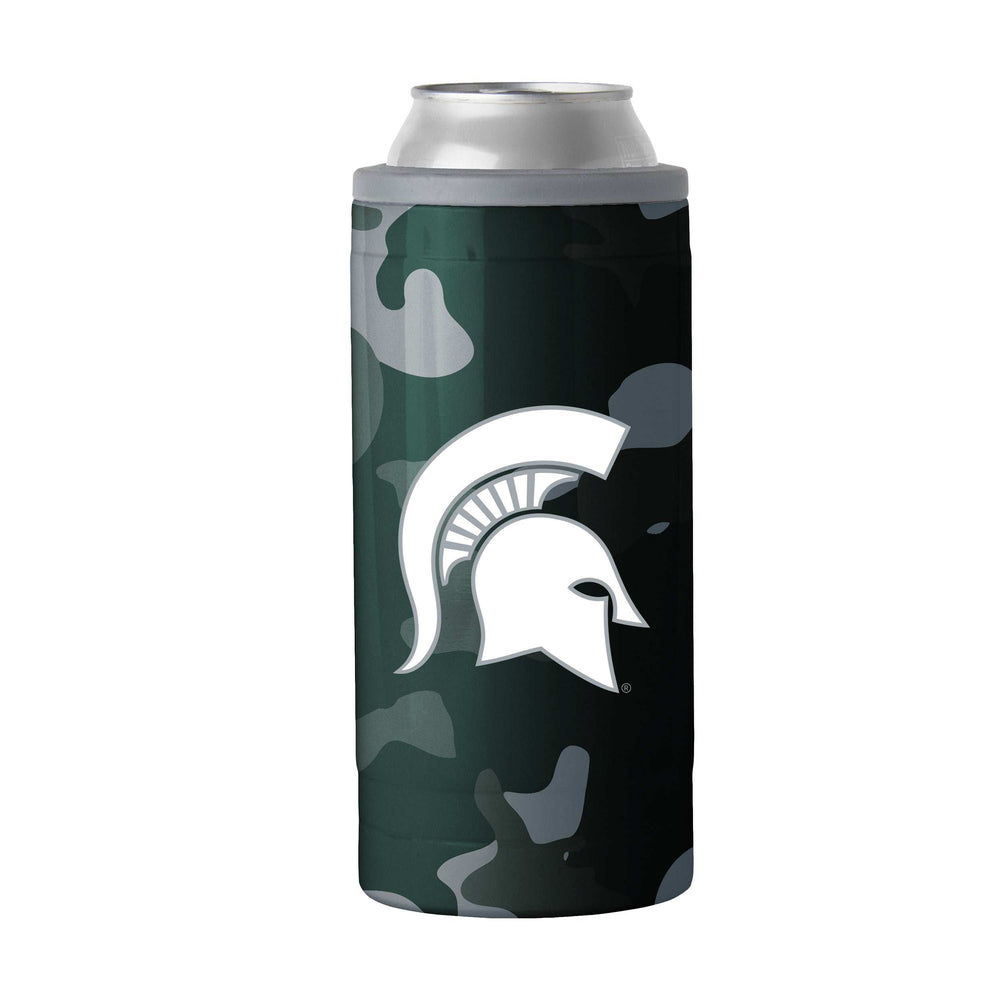 MI State Camo Swagger 12oz Slim Can Coolie - Logo Brands - Flyclothing LLC