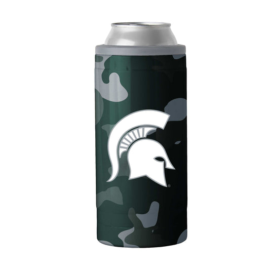 MI State Camo Swagger 12oz Slim Can Coolie - Logo Brands - Flyclothing LLC