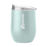 Michigan State 16oz Vertical Powder Coat Curved Beverage - Logo Brands - Flyclothing LLC