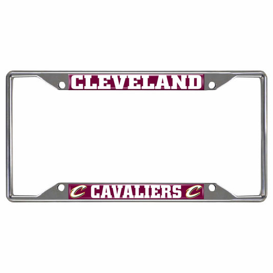 Cleveland Cavaliers Chrome Metal License Plate Frame, 6.25in x 12.25in - Cleveland Cavaliers
