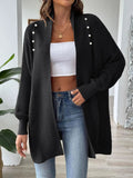 Open Front Long Sleeve Cardigan - Trendsi