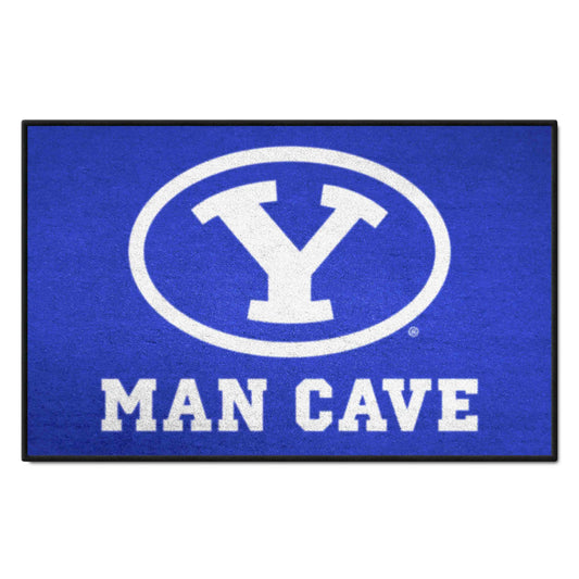 BYU Cougars Man Cave Starter Mat Accent Rug - 19in. x 30in. - BYU