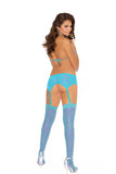 Elegant Memories Turquoise Turquoise Sheer Thigh Hi 1725