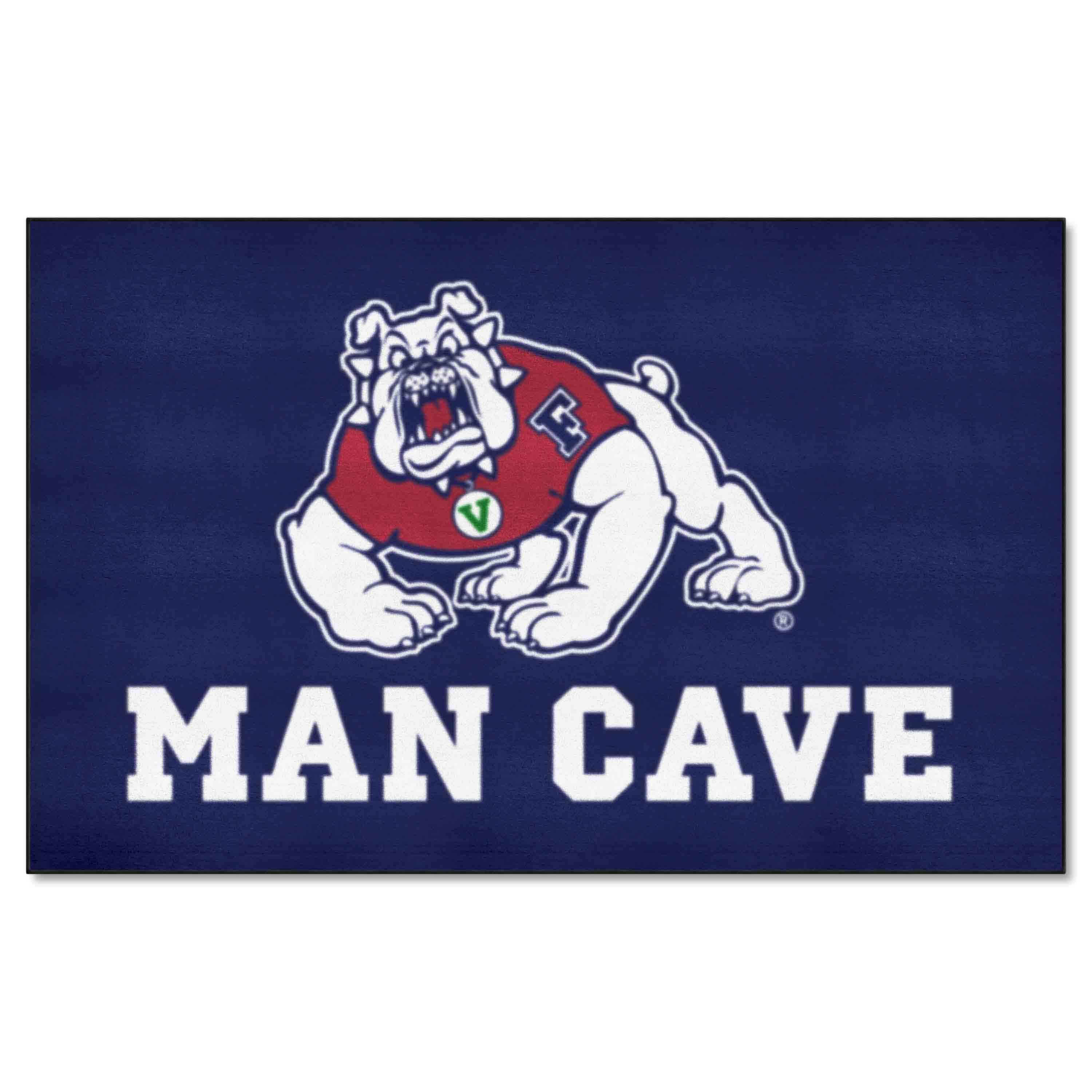 Fresno State Bulldogs Man Cave Ulti-Mat Rug - 5ft. x 8ft., Navy - Fresno State