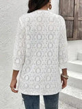 Lace Open Front Cover Up - Trendsi