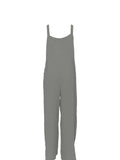 Full Size Casual Wide Leg Textured Overalls Plus Size - Trendsi - Flyclothing LLC