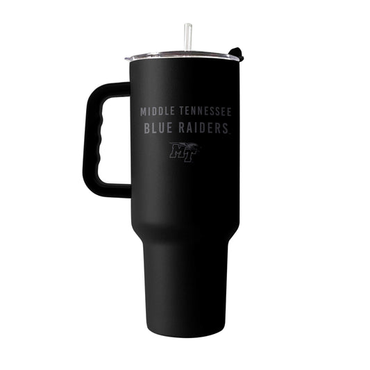 MTSU 40oz Black Tonal Powder Coat Tumbler - Logo Brands - Flyclothing LLC