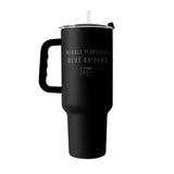 MTSU 40oz Black Tonal Powder Coat Tumbler - Logo Brands - Flyclothing LLC