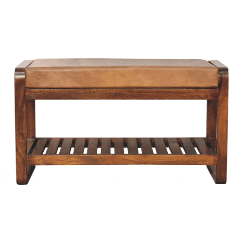 Small Buffalo Slatted Hallway Bench - Artisan Furniture - Flyclothing LLC