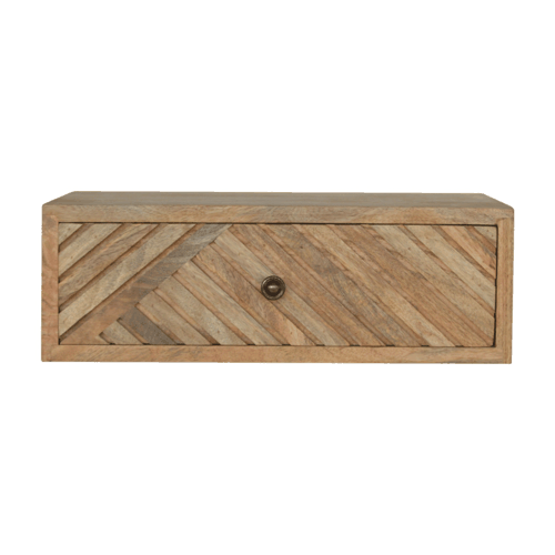 Floating Line Carved Nightstand - Artisan Furniture - Flyclothing LLC