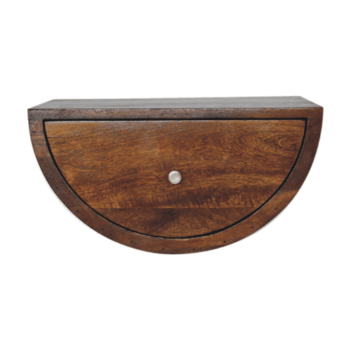 Chestnut Crescent Floating Nightstand - Artisan Furniture - Flyclothing LLC