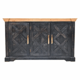 Regal Ash Black Rustic Sideboard - Artisan Furniture - Flyclothing LLC