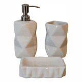 Sindri White Bathroom Set of 3 - Artisan Furniture - Flyclothing LLC